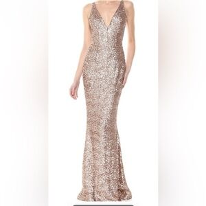 Dress the Population Sequin Dress in Bronze, M